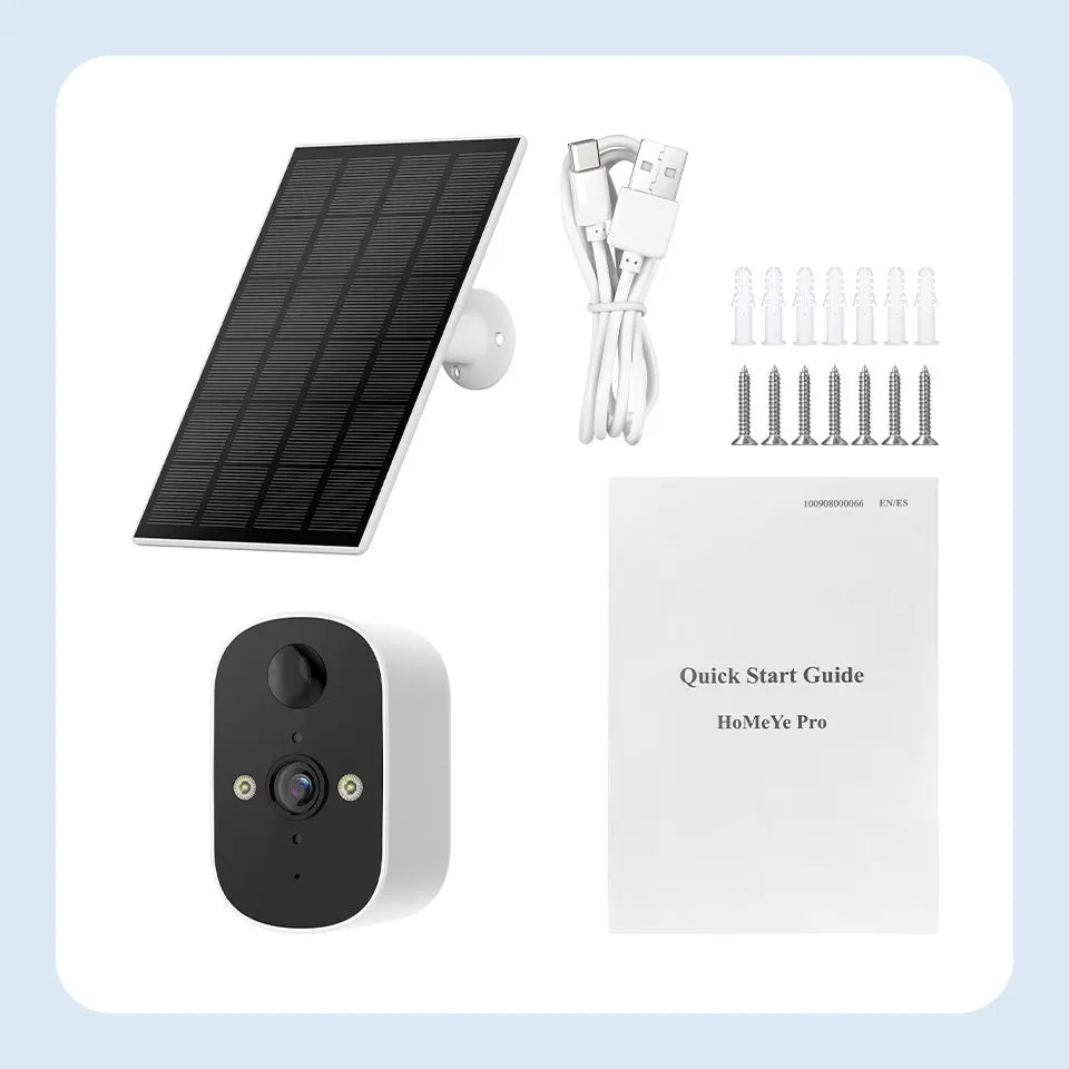 Solar-Powered Outdoor Security Camera – 3MP, Color Night Vision & Two-Way Audio
