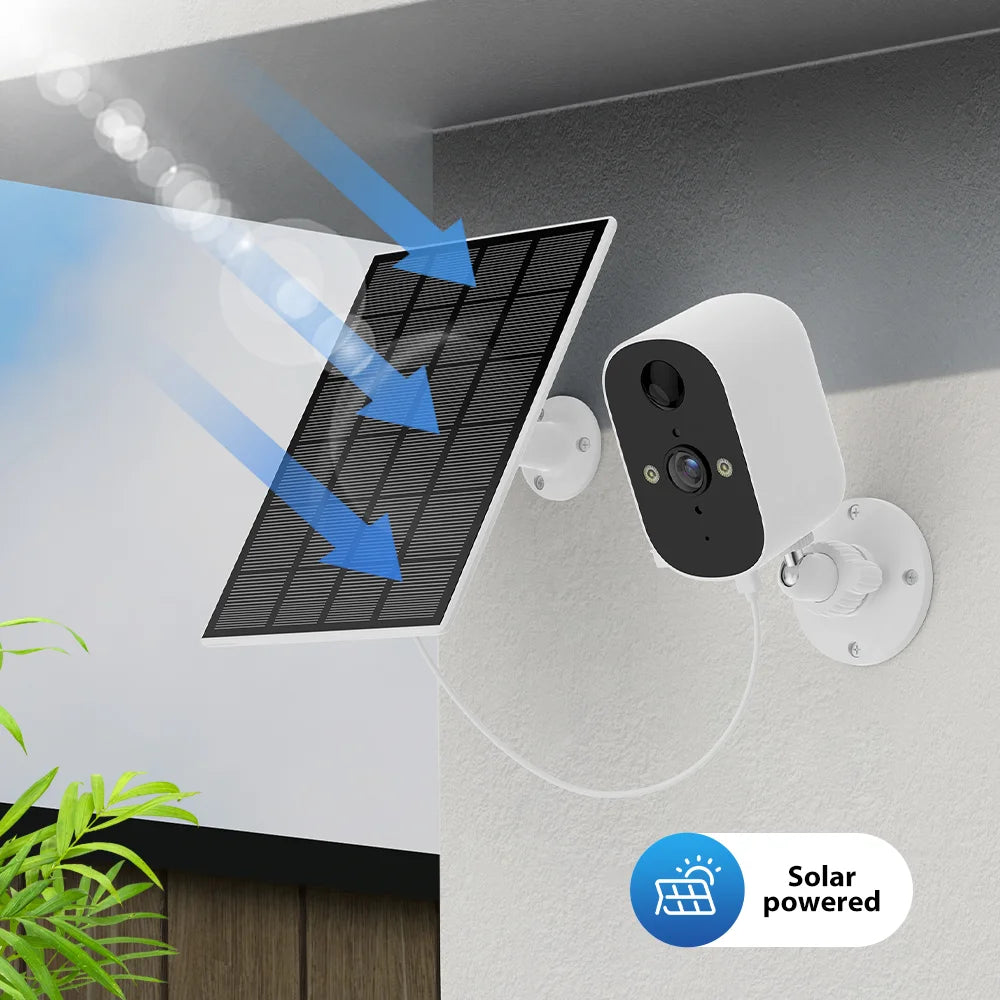Solar-Powered Outdoor Security Camera – 3MP, Color Night Vision & Two-Way Audio