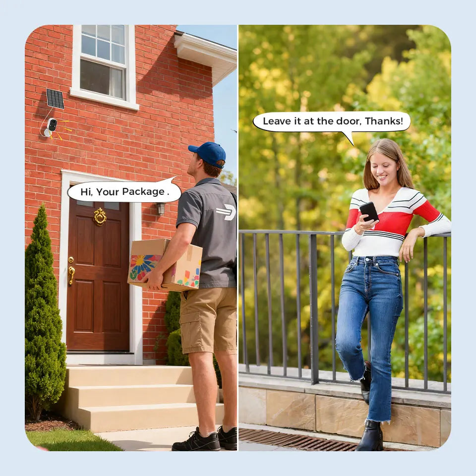 Solar-Powered Outdoor Security Camera – 3MP, Color Night Vision & Two-Way Audio